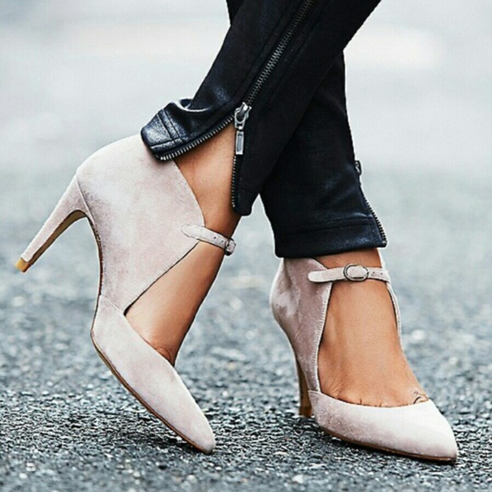 Free People Cerow Blush Heels